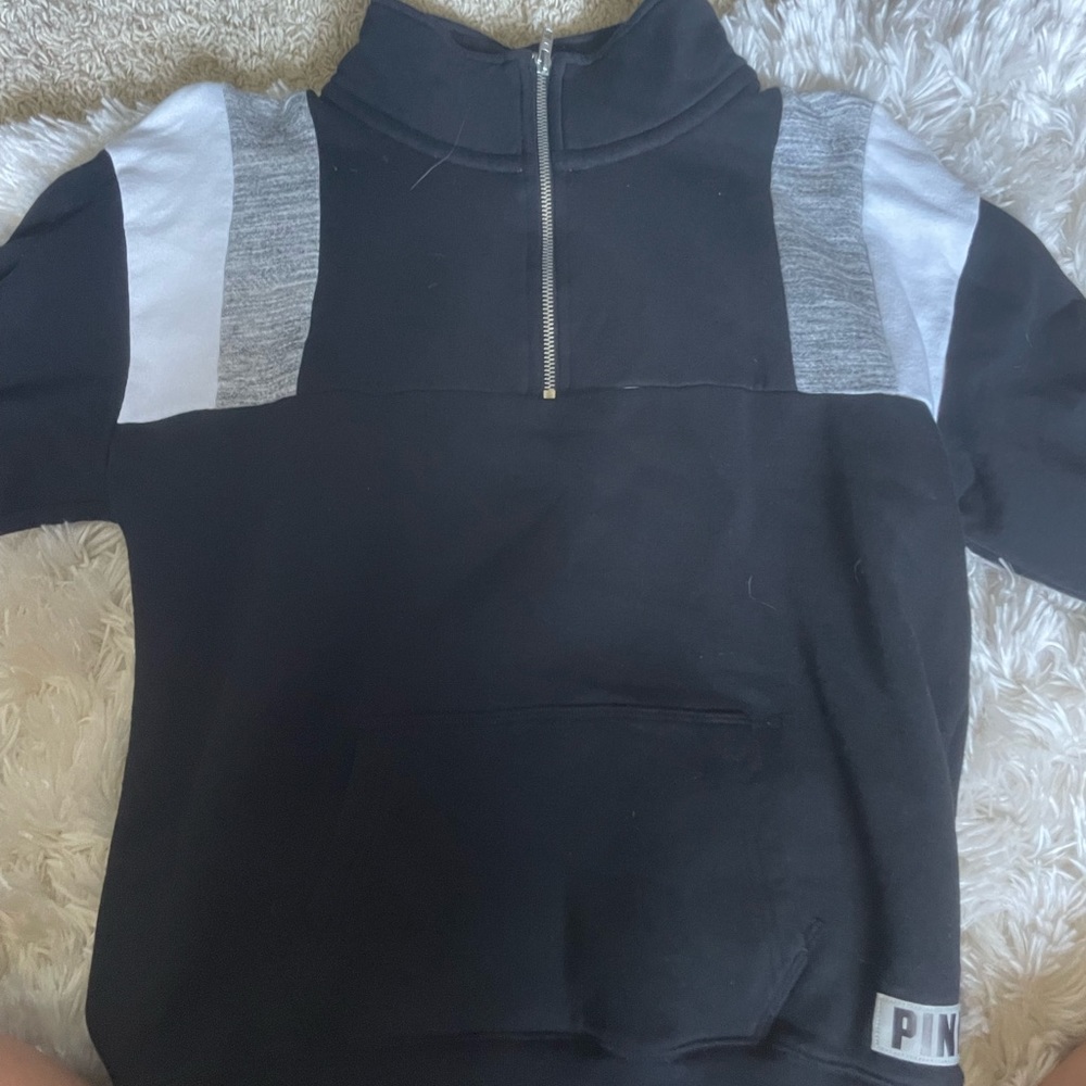 PINK VS crew beck 3 quarter zip